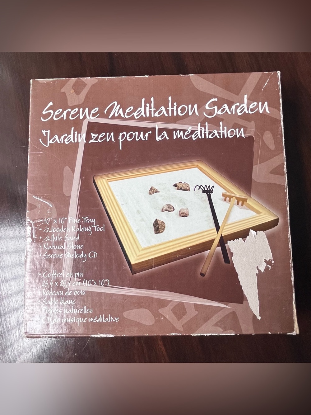 New Serene Meditation Garden Desktop Zen Rock Japanese Stress Relief Gift Box